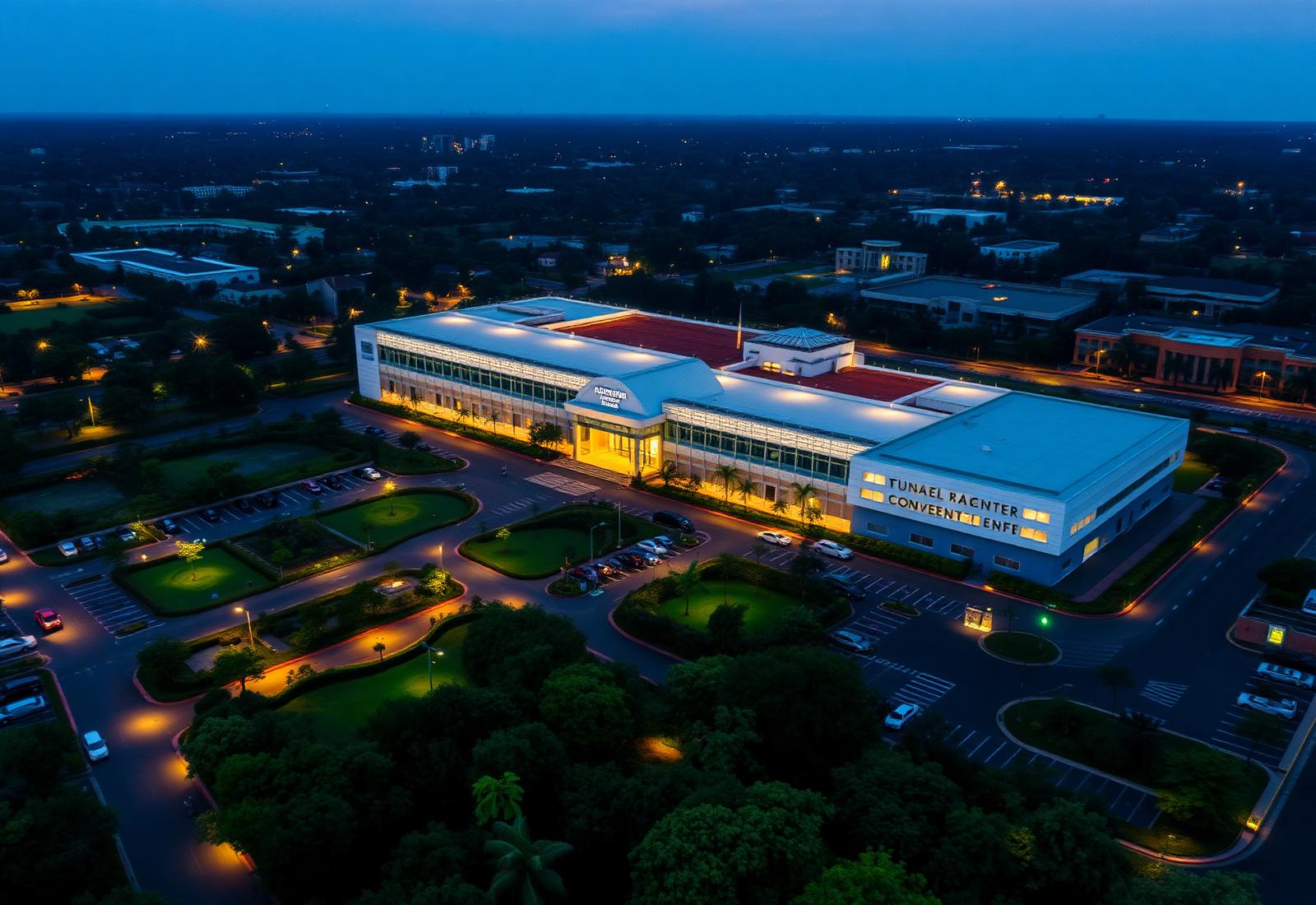 Aerial view of the Zamra campus